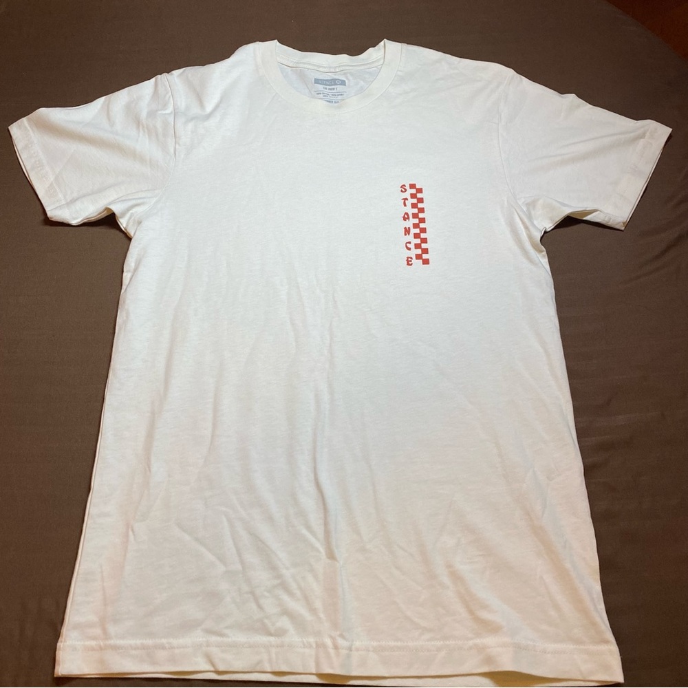 Stance White and Red Short Sleeve Tee